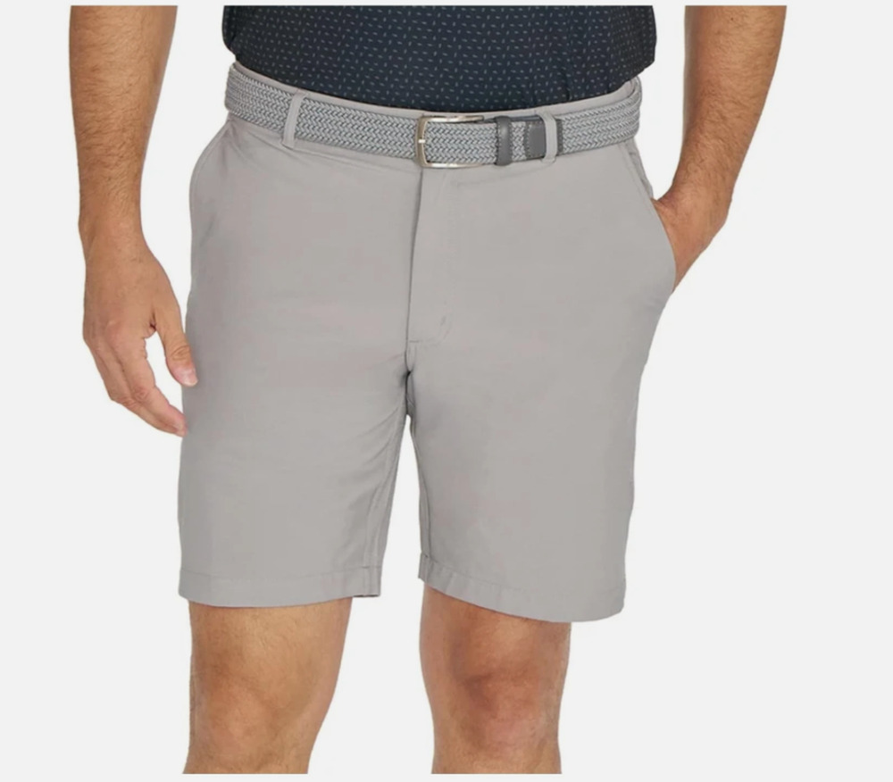 Greg Norman Men's Performance Stretch Golf Short Gray Size 38